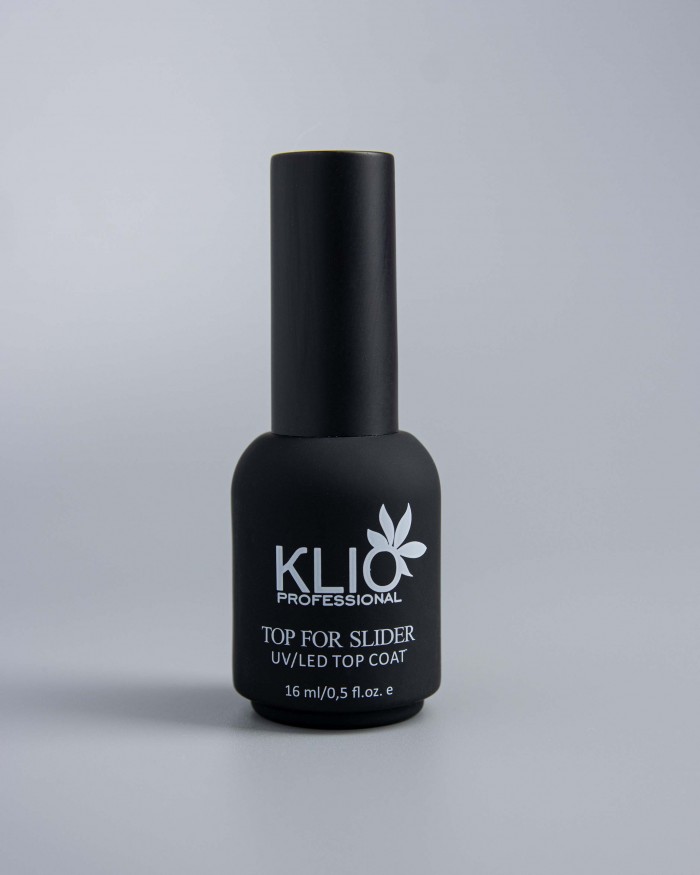 Klio Top Coat For Slaider - Топ для дизайна, с липким слоем (16 мл.)