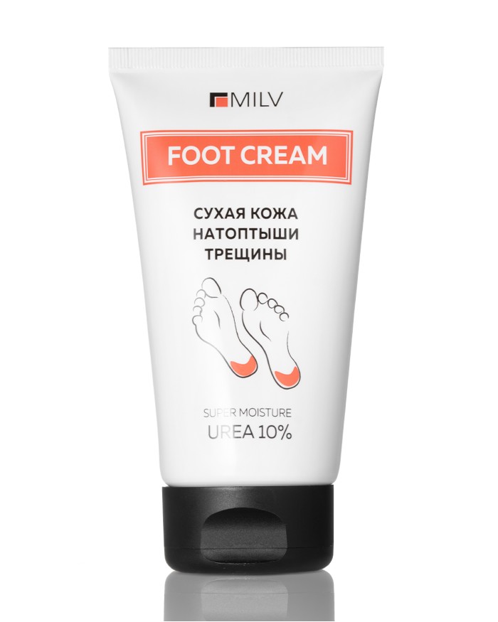 Milv Foot cream Urea 10%  сухая кожа, натоптыши, трещины 150ml