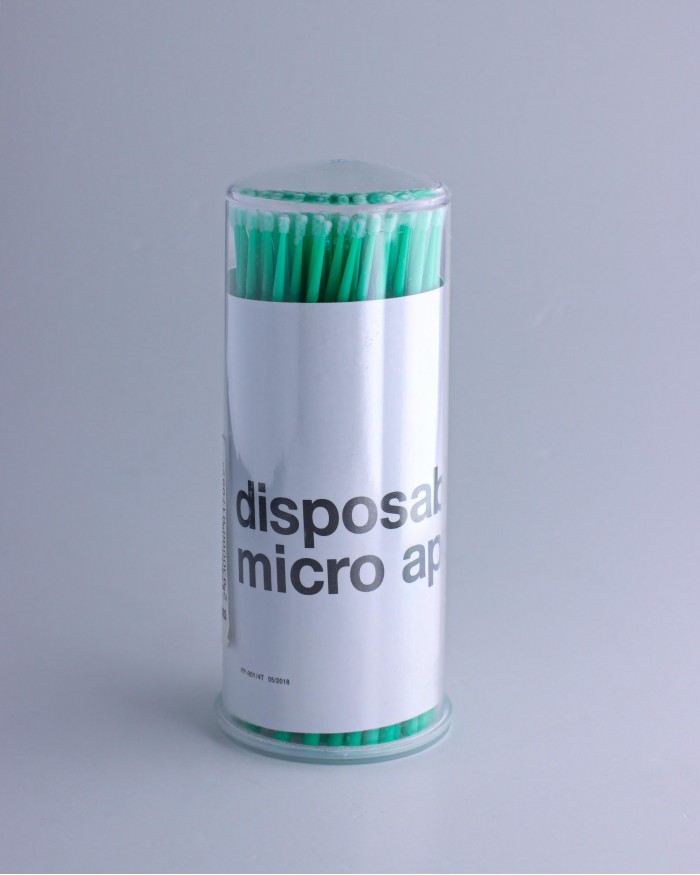 Микробраш в стакане, зеленые 100шт (902)